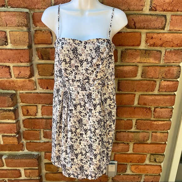 Vila Clothes Sleeveless Linen Blend Dress Floral L - Picture 1 of 8